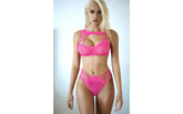 Killer Legs Tribal Mesh 2 Piece Bra and Panty Set OS - - Bras and Bra Sets